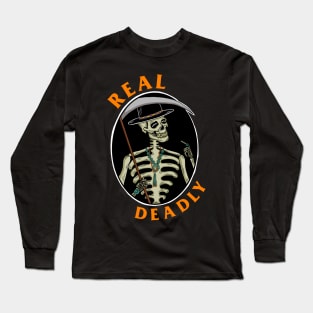 Real Deadly Ntv Skull Long Sleeve T-Shirt